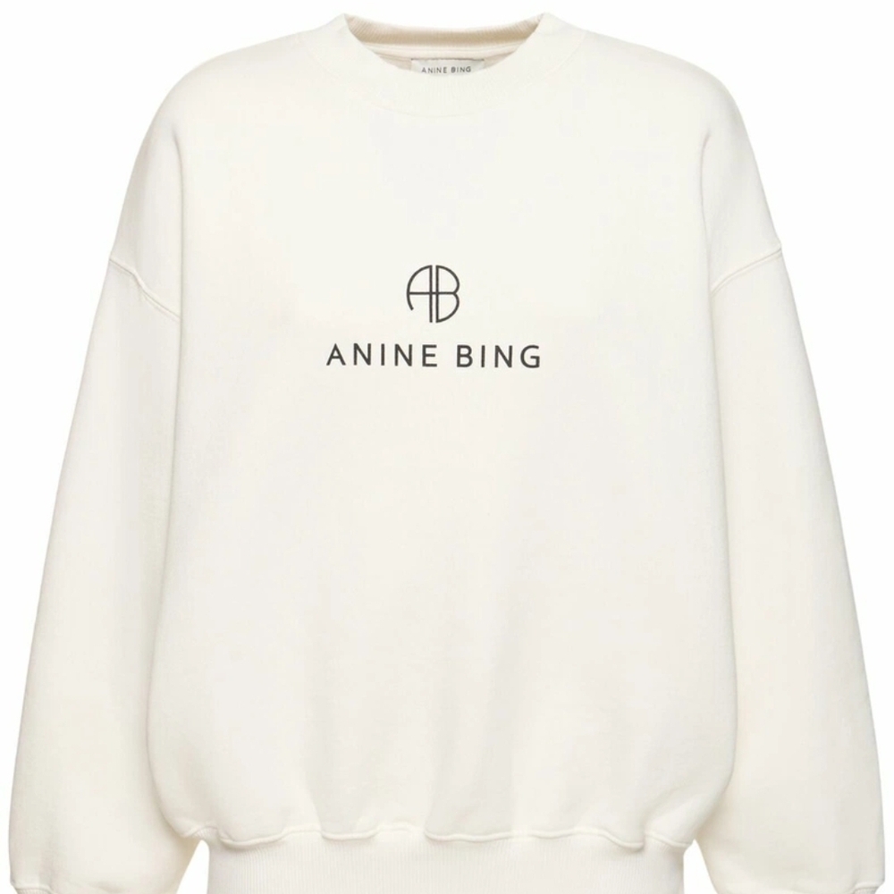 Anine Bing White Crew Neck Sweater